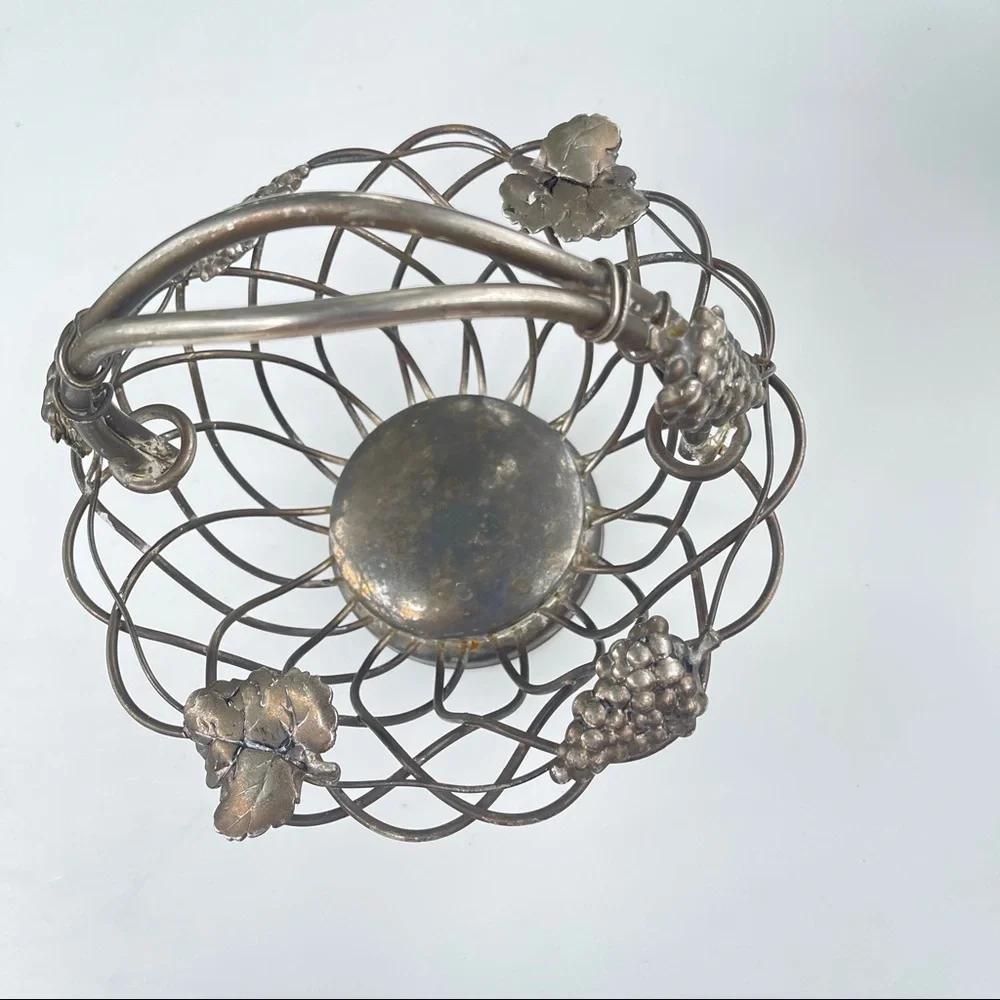Studio Silver Smiths‎ Vintage Silver Plated Fruit Basket Bowl With Handle